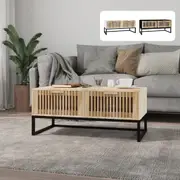 Coffee Table Side Sofa Table Telephone Stand Engineered Wood and Iron vidaXL