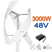 3KW Wind Turbine Generator Vertical 48V Magnetic Turbine & Hybrid Controller Kit