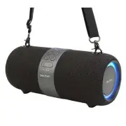 Dolphin LX60 Portable Bluetooth Waterproof Boombox Speaker Black with Lights