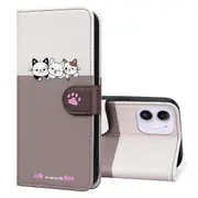 For iPhone 12 Wallet Case,3 Credit Card Slot ID Card Holder,PU Leather Flip Case with Strap - Pink