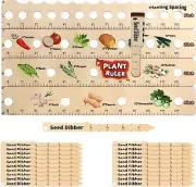 Proxima Direct 35 X 20CM Wooden Plant Ruler with 20PCS Seed Dibber Kit Seed P...