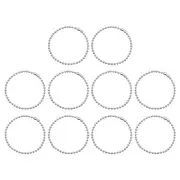 20pcs Ball Beads Chain 5.9 Inch 2.4mm Diameter Ball Connector Clasp, Silver