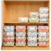 Plastic Shoe Boxes Stackable Fold Storage Organizer For Bedroom Thickened Mater