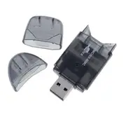 8 Pcs High Speed Usb Memory Card Reader Writer Adapter For Sd / Mmc / Rs-Mmc Card Black