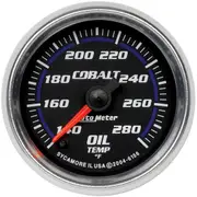 Auto Meter Gauge Cobalt Oil Temperature 2 1/16 in. 140-280 Degrees F Digital Stepper Motor Analog Each AMT-6156