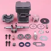 38mm Cylinder Piston Kit, for, MS180 018 MS 180 Crankshaft Crank Bearing Oil Seal Engine Pan Chainsaw Replacement Part Mower Carburetor Parts