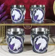 Ebros Myths Legends And Fantasy Spirit Themed 2-Ounce Shot Glasses Set Of 4