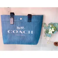 在飛比找蝦皮購物優惠-CS精品連線 ♥ 現貨商品 COACH 扣式丹寧牛仔托特包