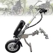 Wheelchair Pull Device, Electric Wheelchair Attachment Conversion Kit with Led Light/Shock Absorber System/Horn Speaker, Adjustable Speed 3 Levels and 20-35mm Claw Diameter, Endurance 80km