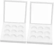 Healeved 9 Grid DIY Eyeshadow Palette Empty Case for Women Travel Cosmetics Storage