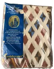 Vintage Fieldcrest Smithsonian Standard Pillow Cases Southwestern Aztec NIP