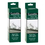 2x Crystalfile Indicator Tabs Clear Box 50