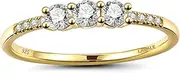 LAVALE Round Cut Moissanite Wedding Band for Women, Brilliant D Color VVS1 Clarity Classic Lab Created Diamond Solitaire Ring 18K White Yellow Rose Gold Vermeil 4 Claw Knife Edge Moissanite Rings