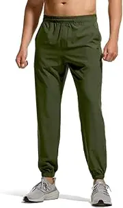 [TSLA] Men's All Season Jogger Pants – Cooling UV Block Quick Dry Outdoor Training Pants with Elastic Waist and Pockets