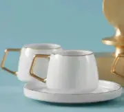 Karaca Saturn New Form 6-Person Coffee Cup Set 100 ml & Espresso Coffee Cup Set