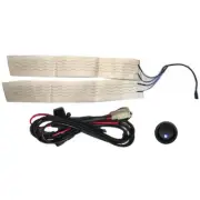 Carbon Fiber Heated Pad For Car Truck Steering Wheel Cover w/LED Light Switch (for: Volkswagen)