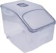 Lock & Lock Plastic Rice Case 12L Container/Storage Food Organiser w/Cup Clear