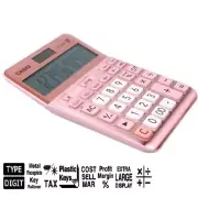 CASIO DF-120FM PINK color 12-Digit Tax Cost Sell Margin Calculator Dual Power
