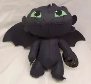 How To Train Your Dragon BLACK TOOTHLESS DRAGON 9" Plush STUFFED ANIMAL Toy NEW