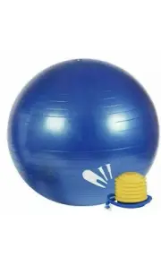 New Blue Yoga Ball & Hand Air Pump Anti-Burst Exercise Balance Stability 65cm