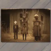 FLATCARD Metal Mask Weird Creepy Vibe Cult Strange Unusual Scary Town