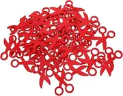 Generic 100 Pcs Wooden Scissors Tools for Mini Scissors Scissors for Babies Tools Mini Sports Tools B Fake Scissors Red