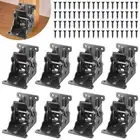 8Pack Folding Brackets Self-Lock Hinge with Screws for Folding Table Legs Loc...