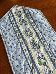 Handcrafted-Quilted Table Runner 2025 NEW-Spring Coming-Beautiful Blue Floral