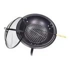 Wood Burning Firepit Outdoor Cooking Barbecue Grill for Patio Balcony Party