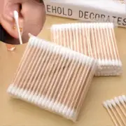 100Pcs New Wooden Cotton Buds Swabs Medical Ear Cleaning Wood Sticks