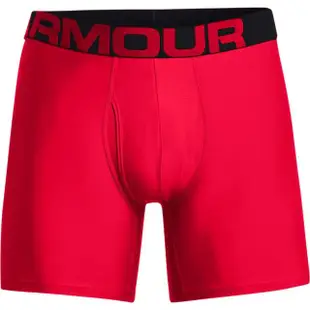 【UNDER ARMOUR】UA 男 Tech 6吋四角褲 2入_1363619-600(紅/黑)