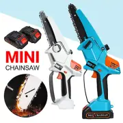 Rechargeable LCD Electric Chainsaw Cordless Chain Saw Wood Cutter w/ Battery