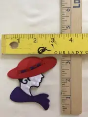 Red Hat Lady Iron on (or sew on) Appliqué