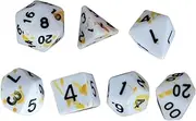 Kisangel 7Pcs Blood Dices Irregular Dot Design for Role Playing Games Unique Party Supplies for Family and Friends for Halloween Decor and Gaming Sessions