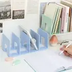 4 Grid Bookshelf Desktop Bookends Desk File Sorter Divider Book Stand Office