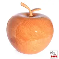 在飛比找momo購物網優惠-【開運方程式】台灣檜木蘋果聚寶盆AC012(台灣工藝 木雕 