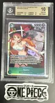 BGS 10 One Piece OP02-036 SR Nami - English - Paramount War - Graded