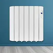 900W White Oil Filled Radiator Heaters for Home, 24/7 Day Timer Electric Heater Lot 20 & Advanced Thermostat Control, Wall Mounted Low Energy Electric Radiator with Child Lock