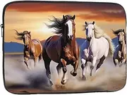 Running Horses Laptop Sleeve 13 inch Shockproof Protective Computer Carrying Cover Water Resistant Computer Bag Laptop Case Briefcase Handbags Portable Laptop Bag Gifts for Men Women