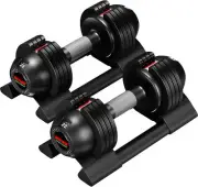 Adjustable Dumbbell Set 22/44Lbs Pair Adjustable Dumbbell- Perfect for Strength