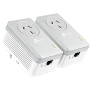 TP-LINK PA4010PKIT 600Mbps Powerline Adapter Kit Power Passthrough Data Transmission Rates Upgraded