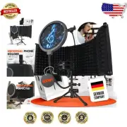 All-in-One Microphone Isolation Shield Kit - Pop Filter, Desktop Stand Included