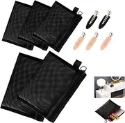 5Pcs Mesh Makeup Bags, Mesh Cosmetic Bags Mesh Pouch, Travel Toiletry Bag Cosmetic Organizer Zipper Pouch Makeup Travel Case for Home Office Travel