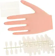 Baluue Practice Nail Art Hands Realistic Mannequin Hand Detachable Tips for Professional Training