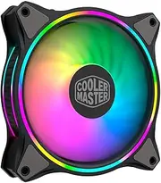 Cooler Master MasterFan MF120 Halo Fan, Duo-Ring ARGB Customizable Lighting, 120mm PWM Static Pressure, ARGB Header Extender for PC Case, Liquid and Air Cooler (MFL-B2DN-183PA-R1)