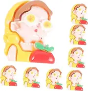 LOPUNER 10Pcs Resin Girl Charms for Craft DIY Decorative Hairpins Phone Case Charms Creative Resin Craft Ornaments for Safe Durable Accessories for Imaginative Projects