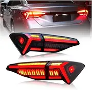 Car TailLights Compatible With Toyot Avalon 2019-2021 Led Tail Lamp Assembly Dynamic Sequential Turn Signal DRL Brake Reverse Lamp(Smoke)