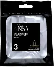 Soft Gel Tips Individual Refill Sizes 50pcs - Stiletto