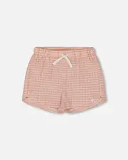 Deux par Deux Girl's Crinkle Short Light Old Pink at Nordstrom, Size 7