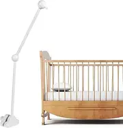 27 inch Baby Crib Mobile Arm, Cot Mobile Arm, Wooden Crib Mobile Holder Adjustable Angle Height Non-Skid Detachable Adjustable Holder Cute Cot Bed Bell Wind Chimes Hanger Bracket